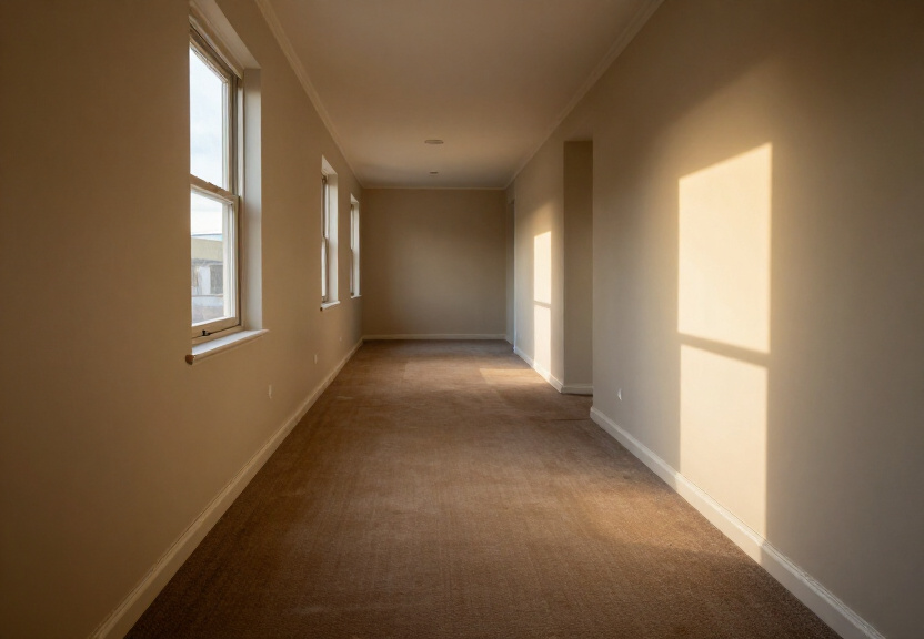 Restored living room in Concord with dry, clean carpet and no signs of water damage